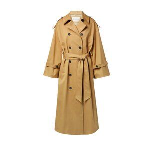 By Malene Birger Alanis Oversized Rain Trench Coat Womens 44 14 XL Tan Sand Belt